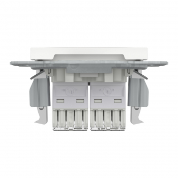 Schneider Asfora - Netzwerkdose - ISDN-​Dose CAT5e 2xRJ45